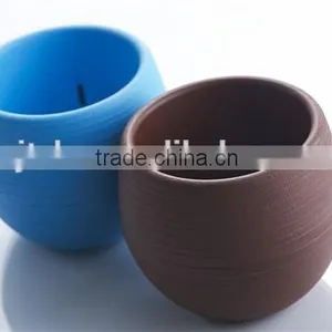 Round Plastic Plant Flower Pot Home Office Decor Planter-Medium Size thumbnail-1
