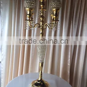 CRYSTAL CANDELABRA CENTERPIECE FOR WEDDING thumbnail-3