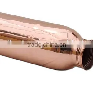 Handmade Pure Copper YOGA Thermos Design Water Bottle 600 and 900 ml - For Health Yoga Ayurveda thumbnail-3