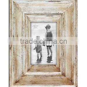 Antique White Wash Single Wooden Photo Frame thumbnail-1