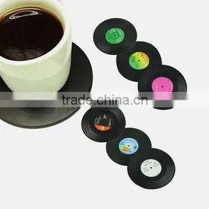 Factory Wholesale Set of 6 Vinyl Drink Coasters thumbnail-3