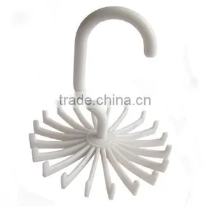 20 Holes Adjustable Plastic Rotating Tie and Belt Hanger thumbnail-1