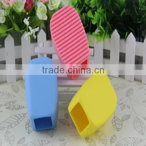 CY177 Mini Candy Colour Wash Board, Silicone Hand-Held Washing Clothes Brush Cleaning Laundry Washboard thumbnail-4
