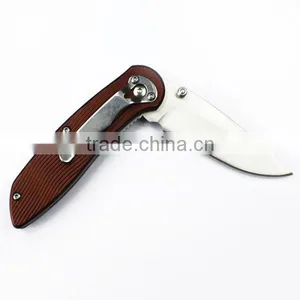 Custom Stainless Steel Camping Knife With Natural Rosewood Handle thumbnail-4