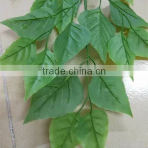 CHY070914 Artificial Big Green Leave/plastic Evergreen Birch Leaf thumbnail-2