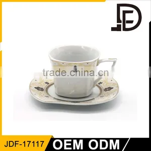 2017 NEW OEM Certificated Ceramic Cup and Saucer,customized High Quality Tea Set, Factory Direct Coffee Set thumbnail-4