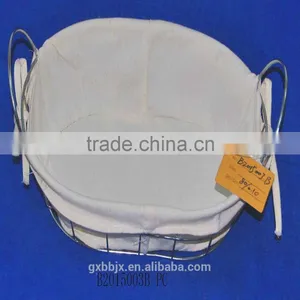 Wire Basket With Burlap Liner thumbnail-1