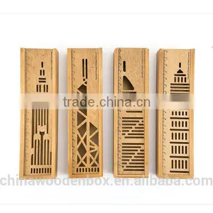 Customized Unfinished Wood Pencil Box With Sliding Lid Factory Price Box thumbnail-1