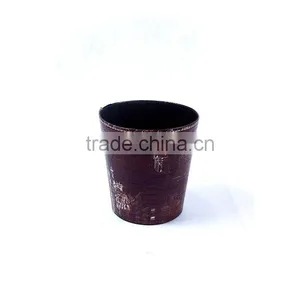 High Quality Waste Bin Faux Leather Trash Can For Home/Office/Hotel thumbnail-2