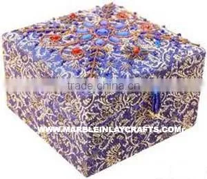 Zari Embroidery Jewellery Box thumbnail-1