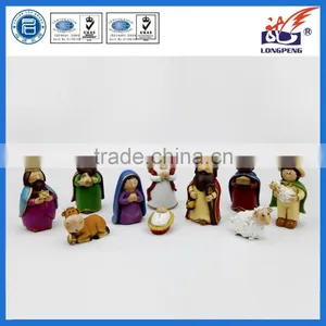 Factory OEM Design Polyresin Rearrangeable Kids Nativity Scene for Christmas Decorations thumbnail-1