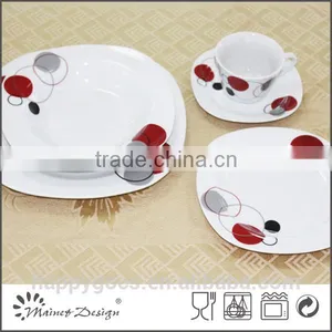 Porcelain Round Ceramic Dinnerware Sets 20pcs/30pcs thumbnail-6