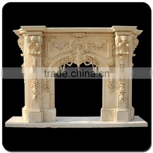 Indoor Home Decor Hand-carved Marble Fireplace Surround thumbnail-1