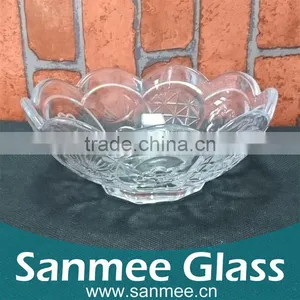 Flower Shpae Clear Glass Bowl Crystal Glass Sugar Bowl thumbnail-1