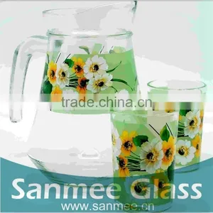 7PCS Glass Drinking Set Water Jug And Cups Drinking Glass Set thumbnail-1