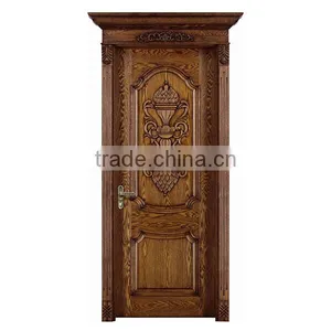Handcarve Interior Mahogany Single Door Made Luxury and Antique BF11-0520b thumbnail-1