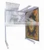 Metal Hanging Carpet Display Rack, Carpet Showroom Rug Display Stand, Turning Page Carpet Simple Display Rack thumbnail-1