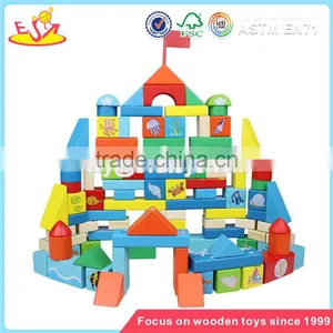 Wholesale 100 Garden Blocks Inexpensive Wooden Kids Blocks Toy Pretty and Colorful Wooden Block Toy W13B011 thumbnail-6