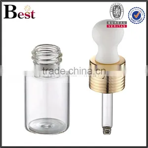 2017 Hot New Products Cosmetic Fragrance Perfume Glass Bottle 15ml 20ml 30ml Screw Gold Big Dropper Glass Perfume Bottle China thumbnail-2