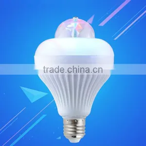 IPO Auto Mini Party Light Stage Lighting LED Bulbs E27 3W Bulb Full Color RGB LED Plastic Rotating Lamp thumbnail-3