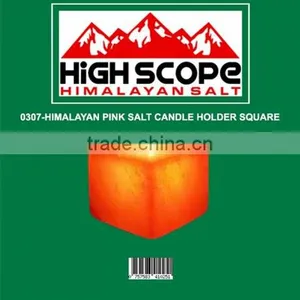 HIMALAYAN PINK SALT CANDLE HOLDER SQUARE SHAPE thumbnail-1