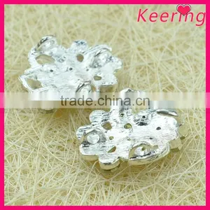 Fashionable Wholesale Crystal Color Rhinestone Flower Metal Button WBK-1498 thumbnail-2