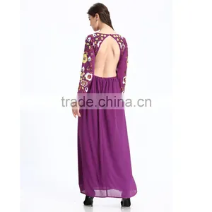 2017 Lady Maxi Beaded and Sequin Long One Piece Latest Design Dress thumbnail-6