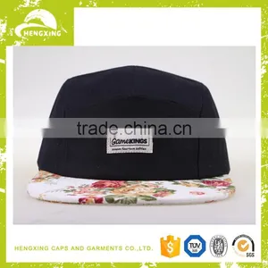Custom Logo Wholesale Design Your Own 5 Panel Hat Cap/Blank Wholesale 5 Panel Hats/Leather Strap 5 Panel Hats thumbnail-1