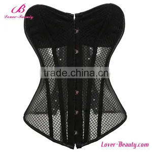 Translucent Printed Sexy Corset Waist Trainer Steel Busk thumbnail-4