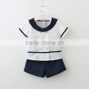New Model Baby Sets of Clothing School Navy Style Tops and Shorts Two Piece thumbnail-1
