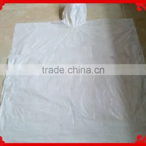 Adult Disposable White PE Poncho With Customer' S Logo thumbnail-2