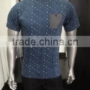 Mens Henley Neck Striped T-Shirt thumbnail-3