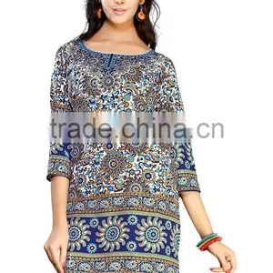 Designer Canvas Crepe Styles Kurtis/jeans Kurti Tops/latest Kurti Designs/ thumbnail-3
