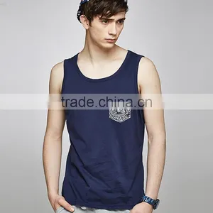 Custom Casual Embroidery 100%cotton Tank Tops thumbnail-1