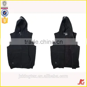 Fancy Thick Polar Fleece No Label Without Brand Sleeveless Hoodies Warm For Mens thumbnail-1