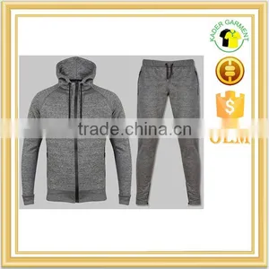 100% Cotton Zipper Tracktsuit Fitted Tracksuit Slim Fit Sweatpants thumbnail-1