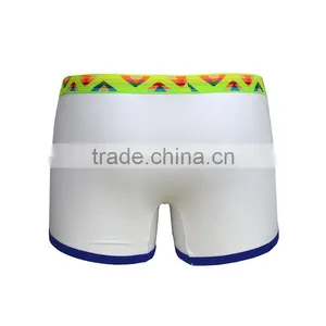 Solid White Color Men Boxer Brief Custom Logos thumbnail-3