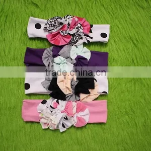 Giggle Moon Remake Bowknot Headband Polka Dot Hairbands Girl Flower Hairband Ruffled Outfits Headband thumbnail-1