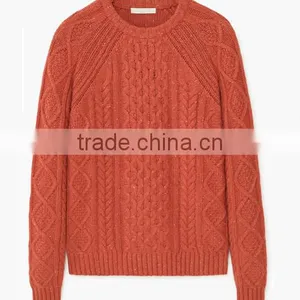 Men's Chunky Cable Knit Pattern Cotton Sweater for Wholesale thumbnail-5