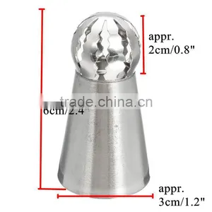 3PCS/LOT Stainless Steel Icing Piping Tips Nozzle Sphere Shape Russian Lcing Piping Nozzles Pastry Tips Decoration thumbnail-5