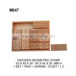 M647 WOODEN GEOMETRIC STAMP thumbnail-1