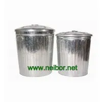Galvanized Steel Trash Cans Trash Bins Litter Bins thumbnail-2