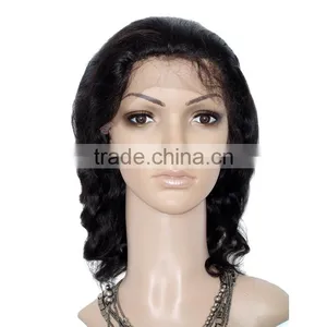 Hot Selling High Density 1b# Body Wave Front Lace Human Hair Wigs thumbnail-6