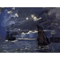 Seaview/Boat Impression Oil Paintings thumbnail-1