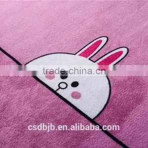 2017 NEW LOVELY CARTOON RABBIT FLANNEL 4PCS BEDDING SET thumbnail-6
