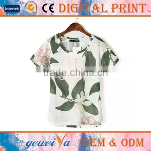 OEM Custom Jersey Bamboo Cotton O-Neck Digital Printing T Shirt thumbnail-1