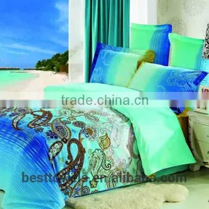 China Supplier Cotton Rubik's Cube Feather Printed Bedding Set thumbnail-1