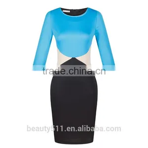 Casual Dress Women Spring Summer 2017 Long Sleeve Colorful Pattern Button Belt Big Swing Dress SD32 thumbnail-5