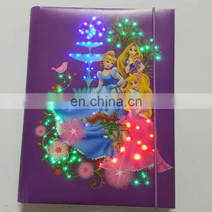New Design Led Light Paper Diary School Notebook With Push Button thumbnail-1