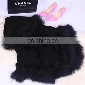 Latest Fashion Lady Garments Pullover Raccoon Fur Rabbit Fur Knitted Shawl Cape thumbnail-4
